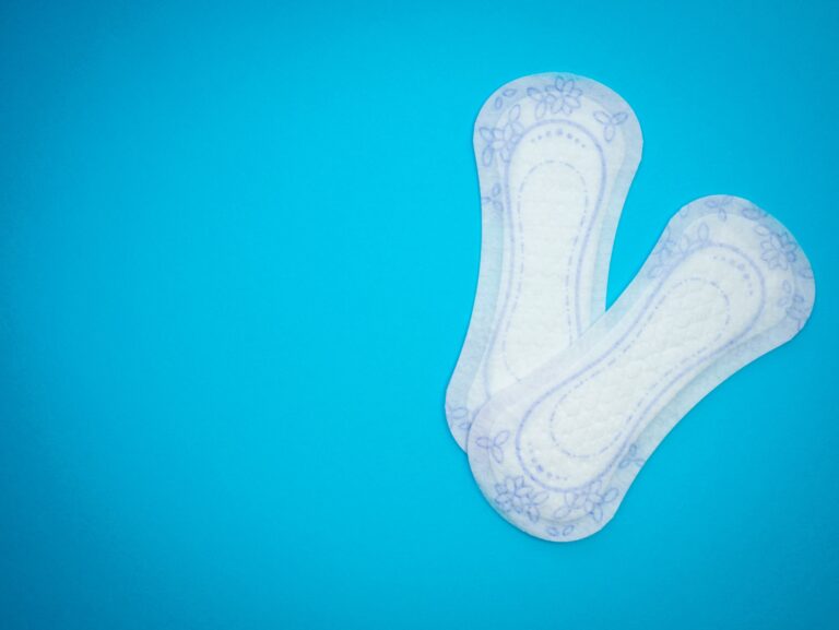 two menstrual pads